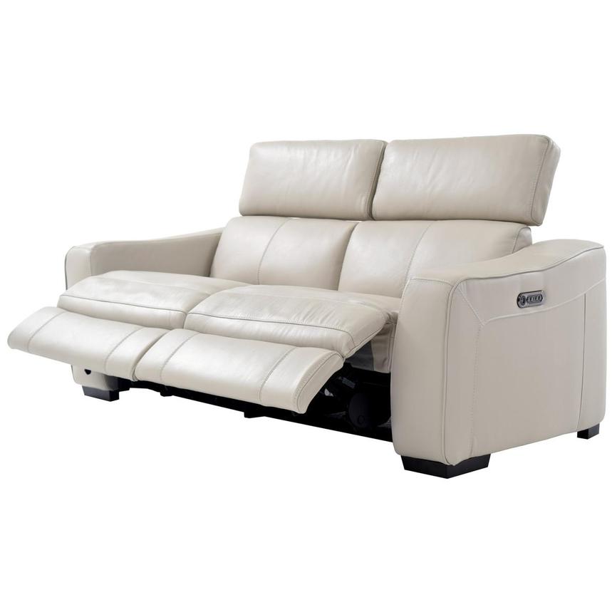 Jay Cream Leather Power Reclining Sofa El Dorado Furniture